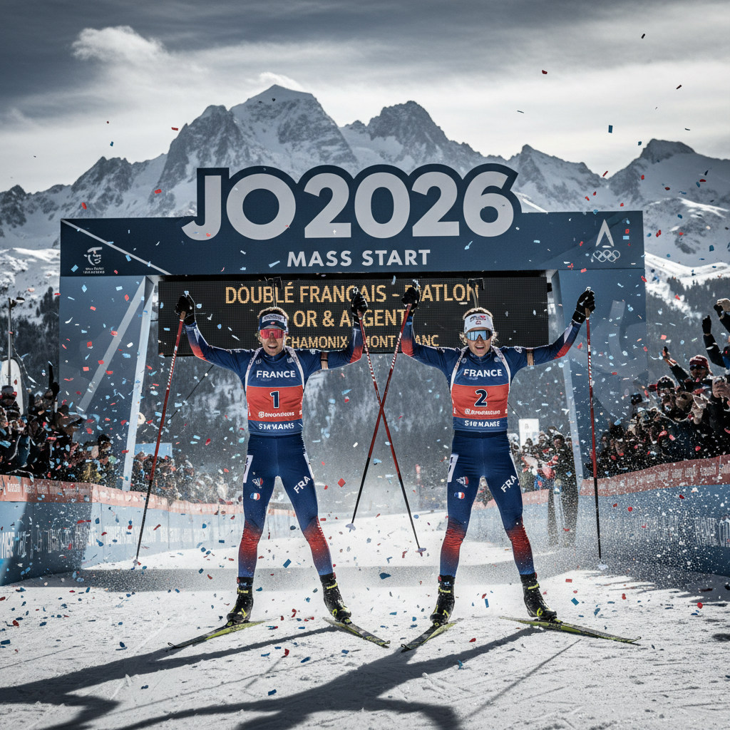 JO 2026 : Doublé français en biathlon sur la mass start