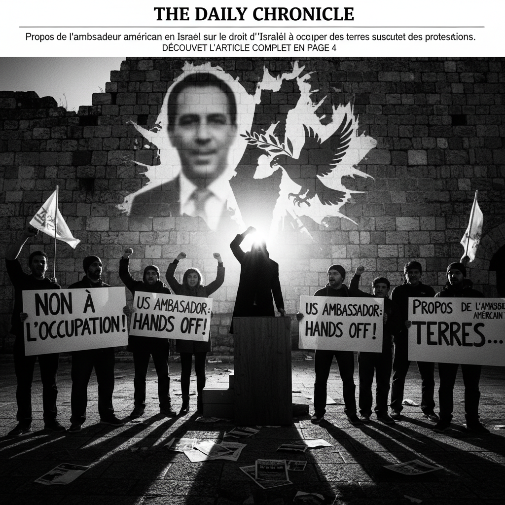 Propos de l'ambassadeur américain en Israël sur le droit d'Israël à occuper des terres suscitent la colère