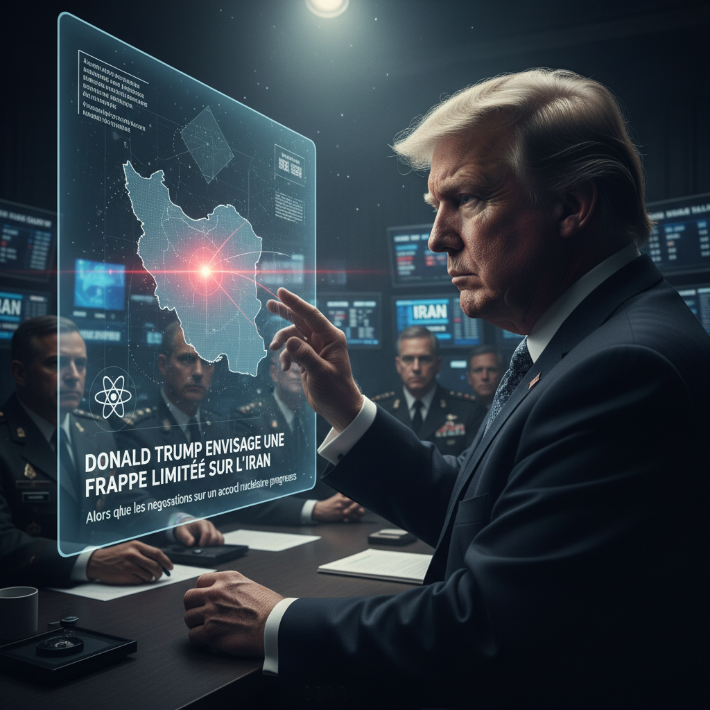 Donald Trump évoque une frappe militaire limitée sur l'Iran alors que des négociations nucléaires sont en cours
