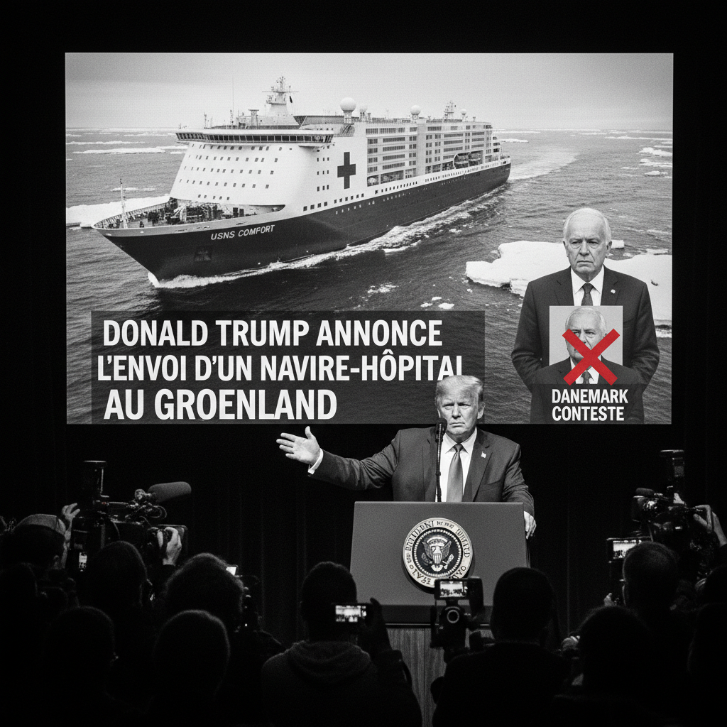 Donald Trump annonce l'envoi d'un navire-hôpital au Groenland, le Danemark conteste la nécessité