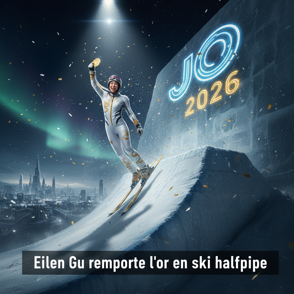 JO 2026 : Eileen Gu remporte l'or en ski halfpipe et décroche sa troisième médaille