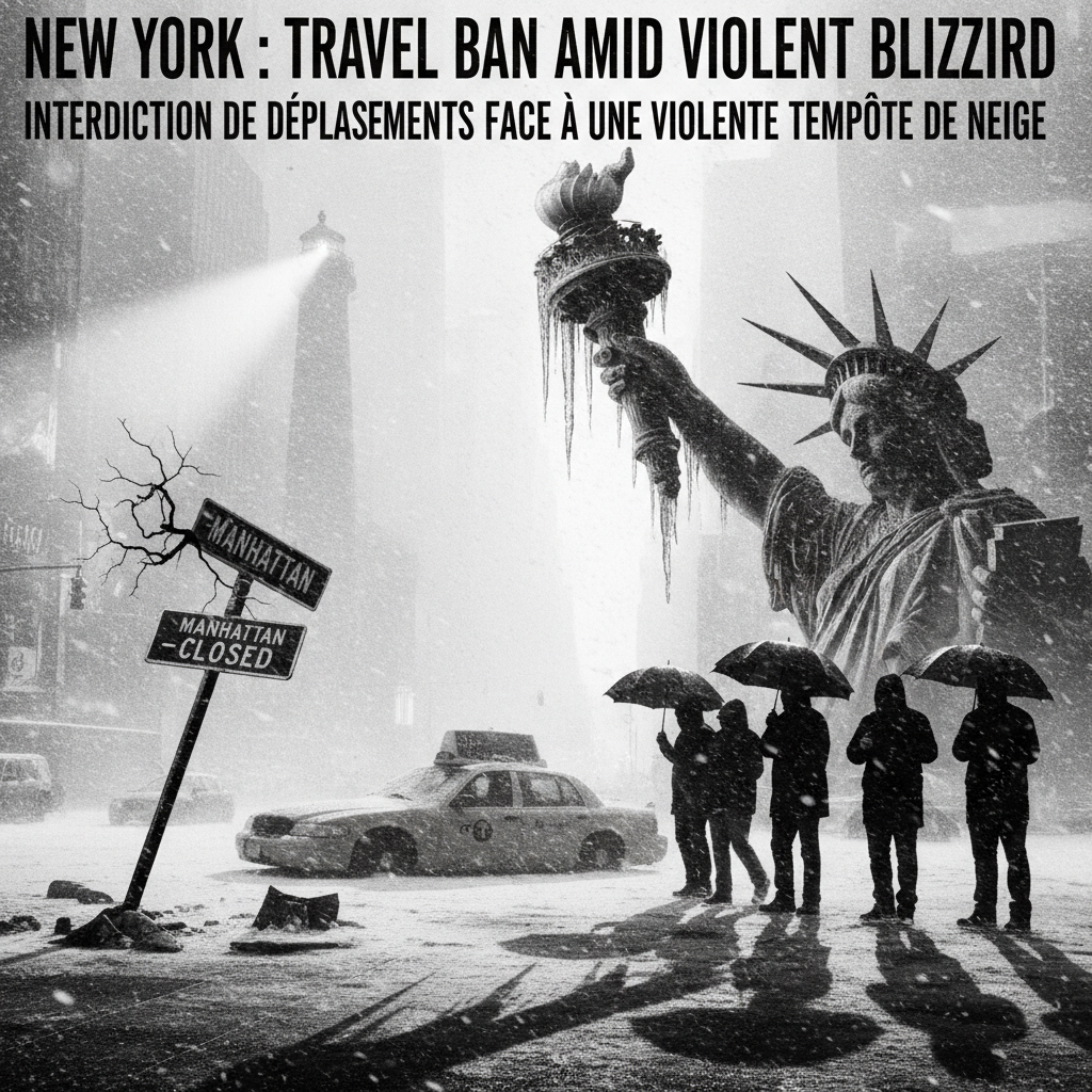 New York : Interdiction de déplacements face à une violente tempête de neige