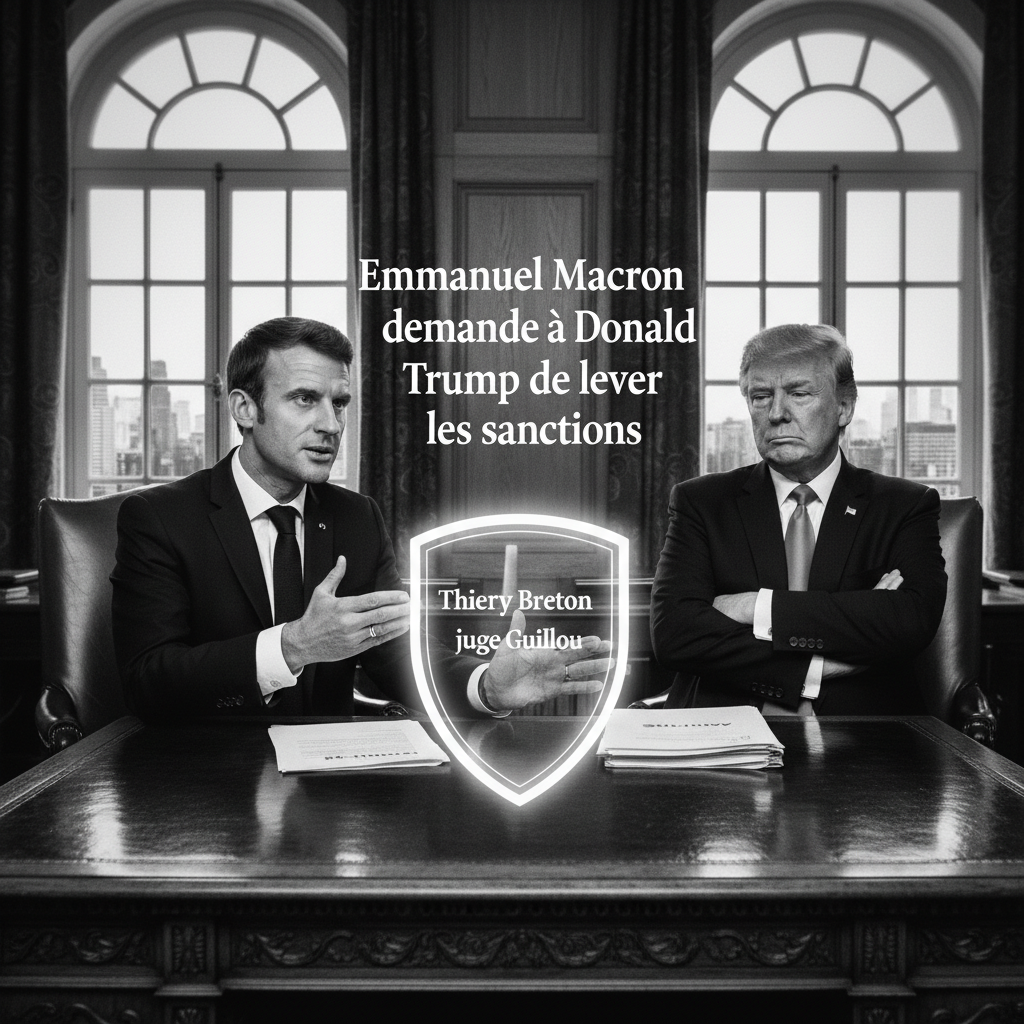 Emmanuel Macron demande à Donald Trump de lever les sanctions contre Thierry Breton et le juge Guillou