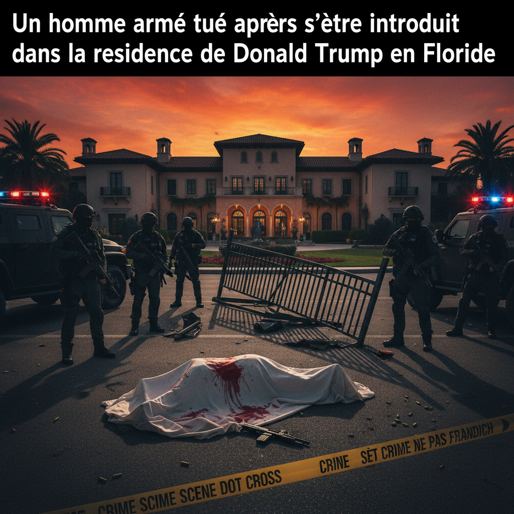 Un homme armé tué après s'être introduit ou avoir tenté de pénétrer dans la résidence de Donald Trump en Floride