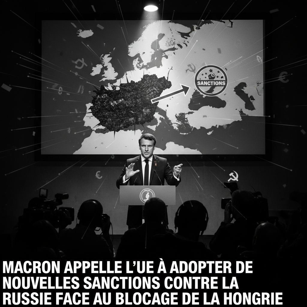 Macron appelle l'UE à adopter de nouvelles sanctions contre la Russie face au blocage de la Hongrie
