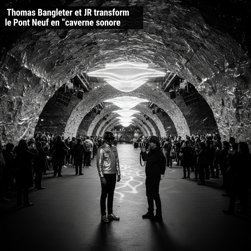 Thomas Bangalter et JR transforment le Pont Neuf en "caverne sonore"