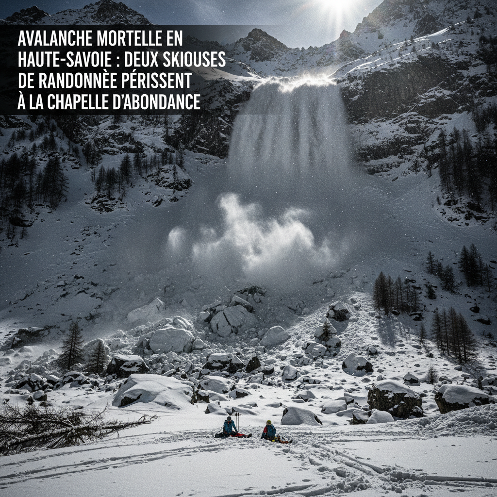 Avalanche mortelle en Haute-Savoie : Deux skieuses de randonnée périssent à La Chapelle d’Abondance