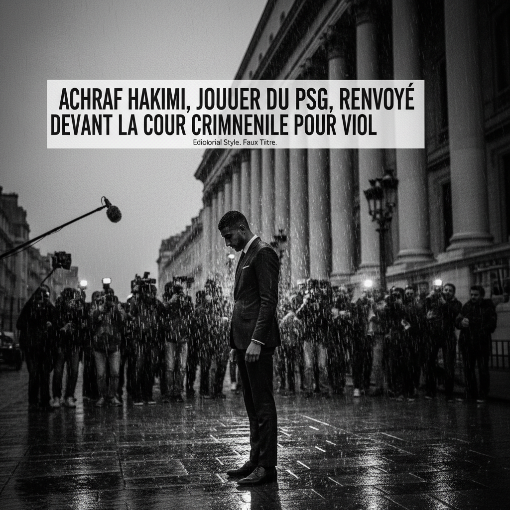 Achraf Hakimi, joueur du PSG, renvoyé devant la cour criminelle pour viol