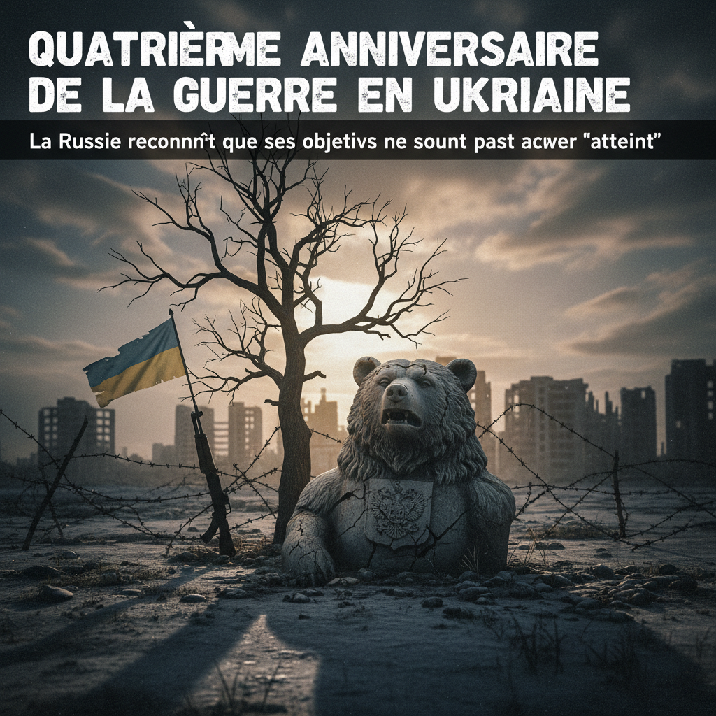 Quatrième anniversaire de la guerre en Ukraine : La Russie reconnaît que ses objectifs ne sont pas encore "atteints"