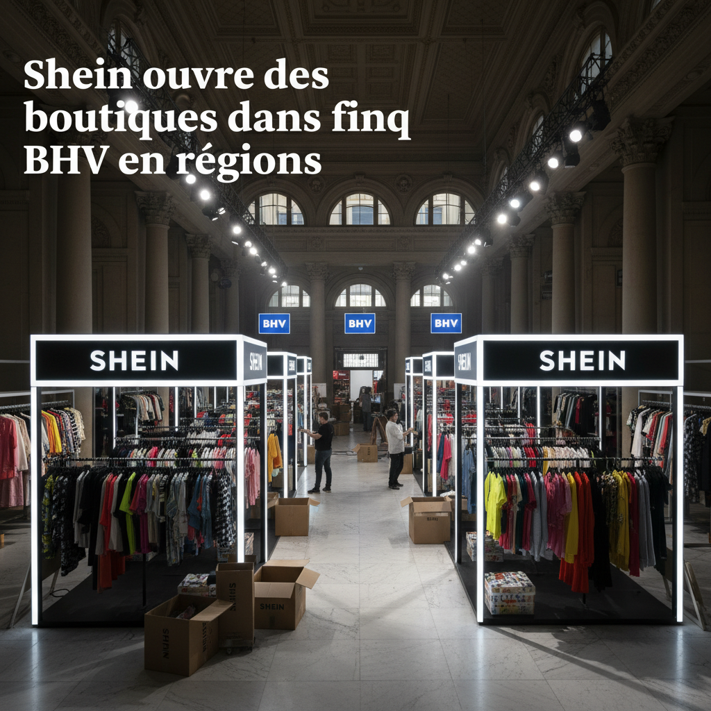 Shein ouvre des boutiques dans cinq BHV en régions