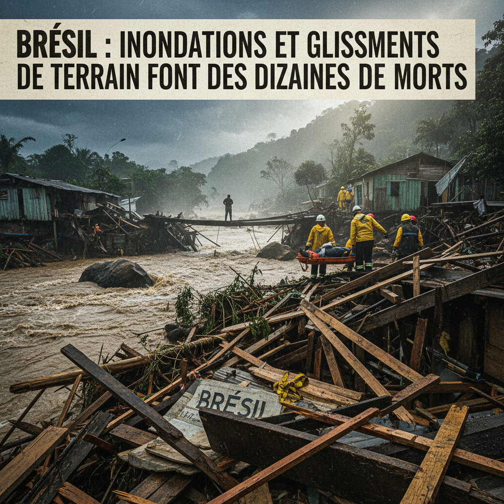 Brésil : Inondations et glissements de terrain font des dizaines de morts après des pluies records